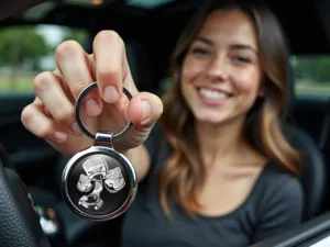 Keyrings Women Modern High-Quality Metal